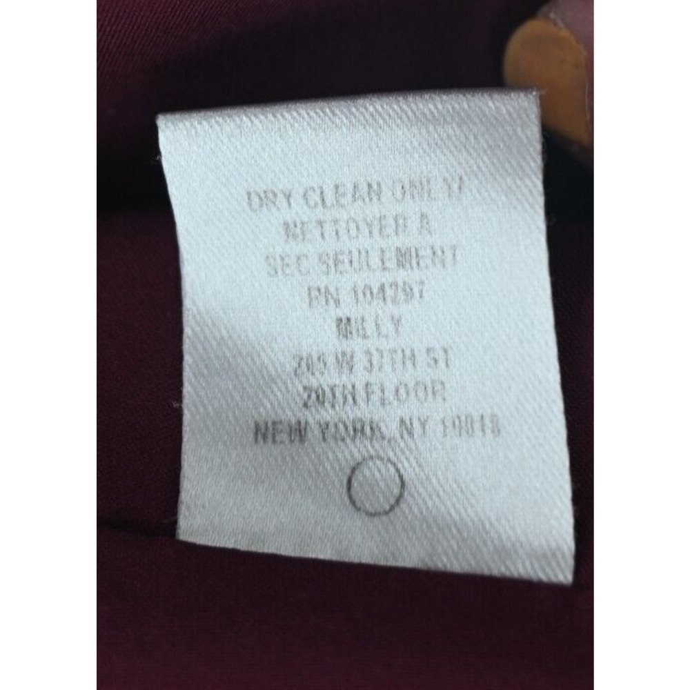 MILLY Cady Burgundy Red Bell Sleeves Mini Dress 4 Holiday USA Classic Maximalist - Picture 12 of 12
